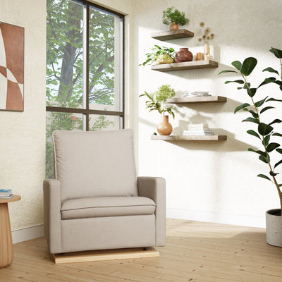 Babyletto Cali Pillowback Chair and a Half Glider | Water Repellent & Stain Resistant