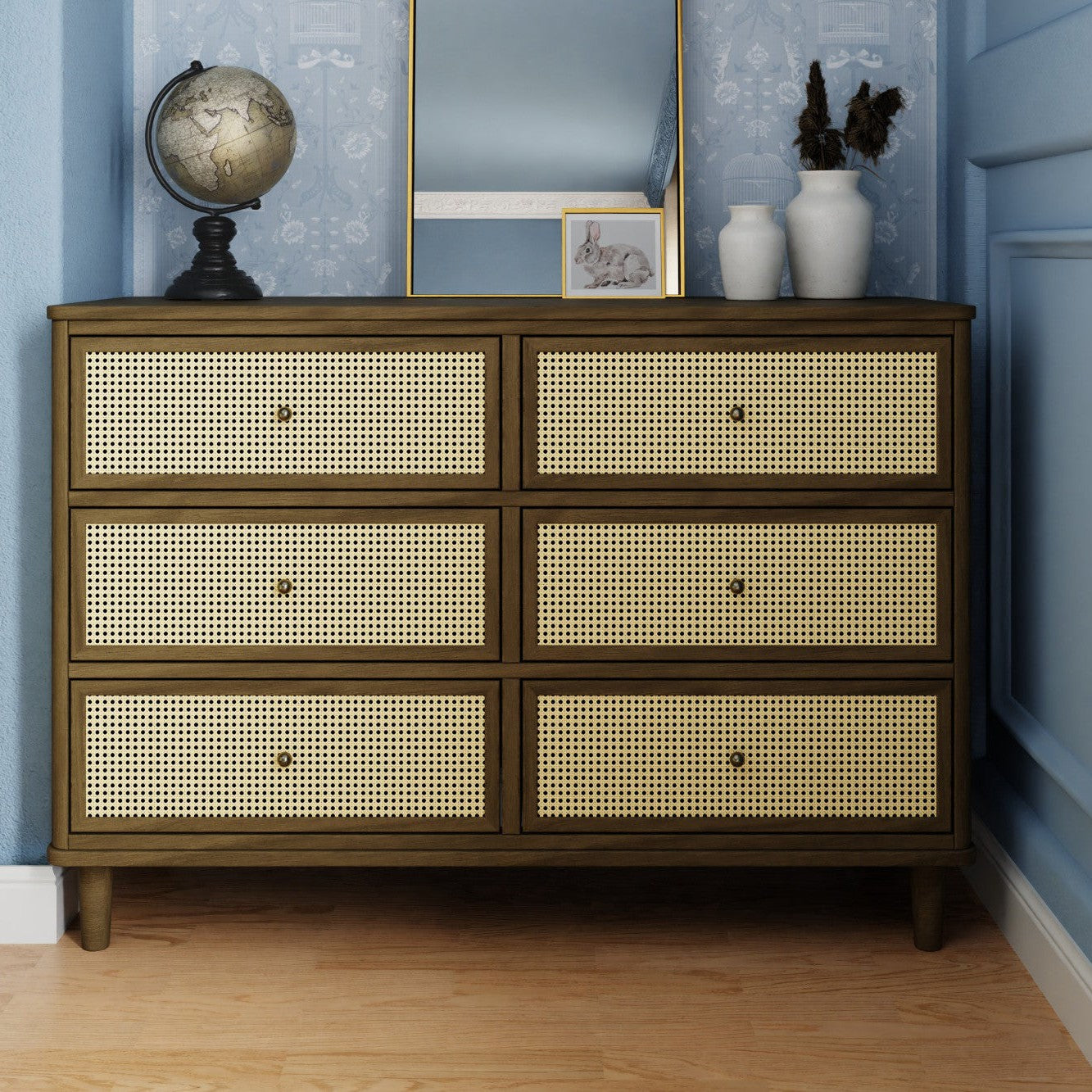 Namesake Marin with Cane 6-Drawer Dresser