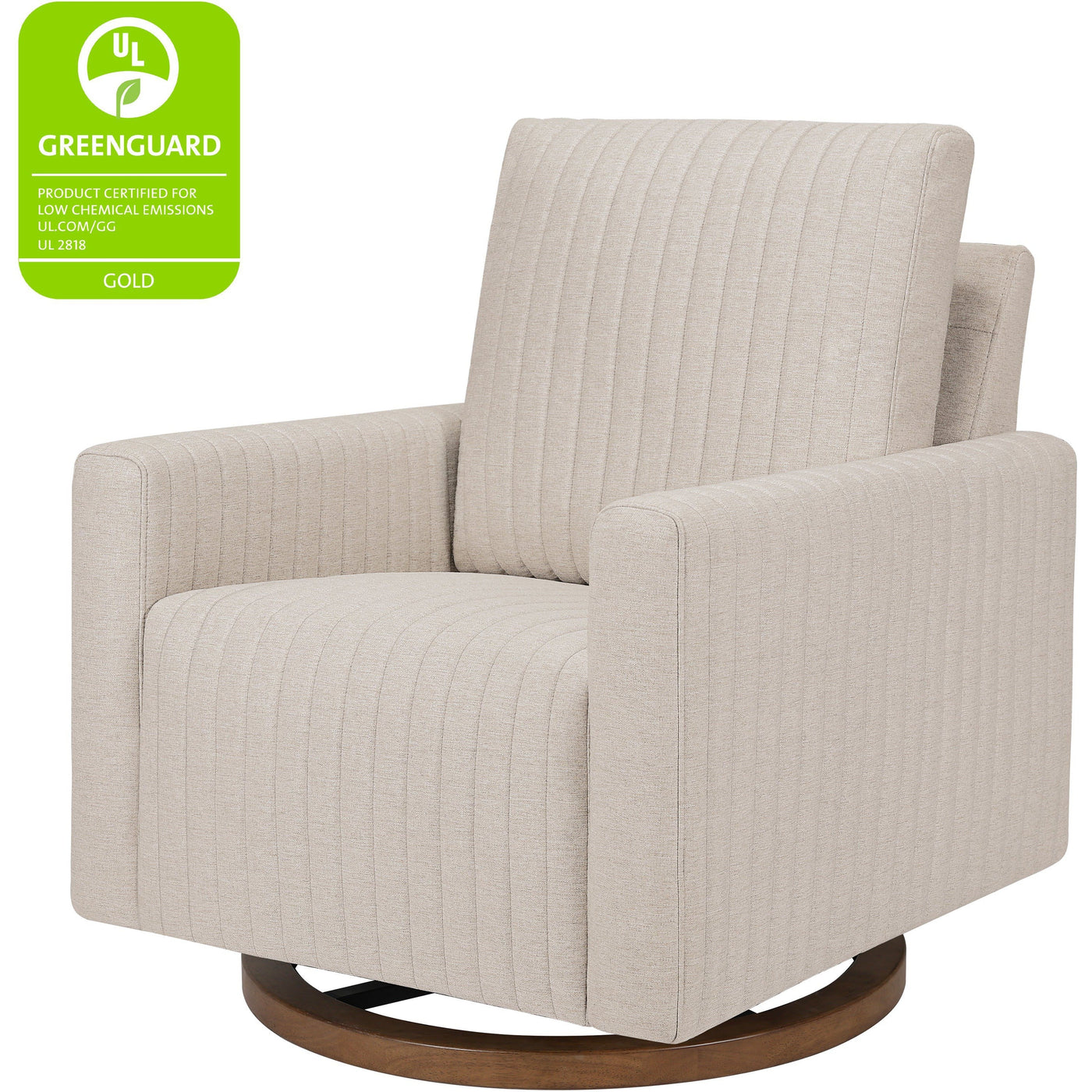 Babyletto Poe Channeled Swivel Glider