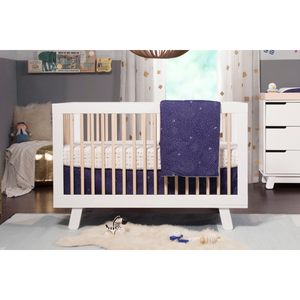 Babyletto Hudson 3-in-1 Convertible Crib with Toddler Bed Conversion Kit