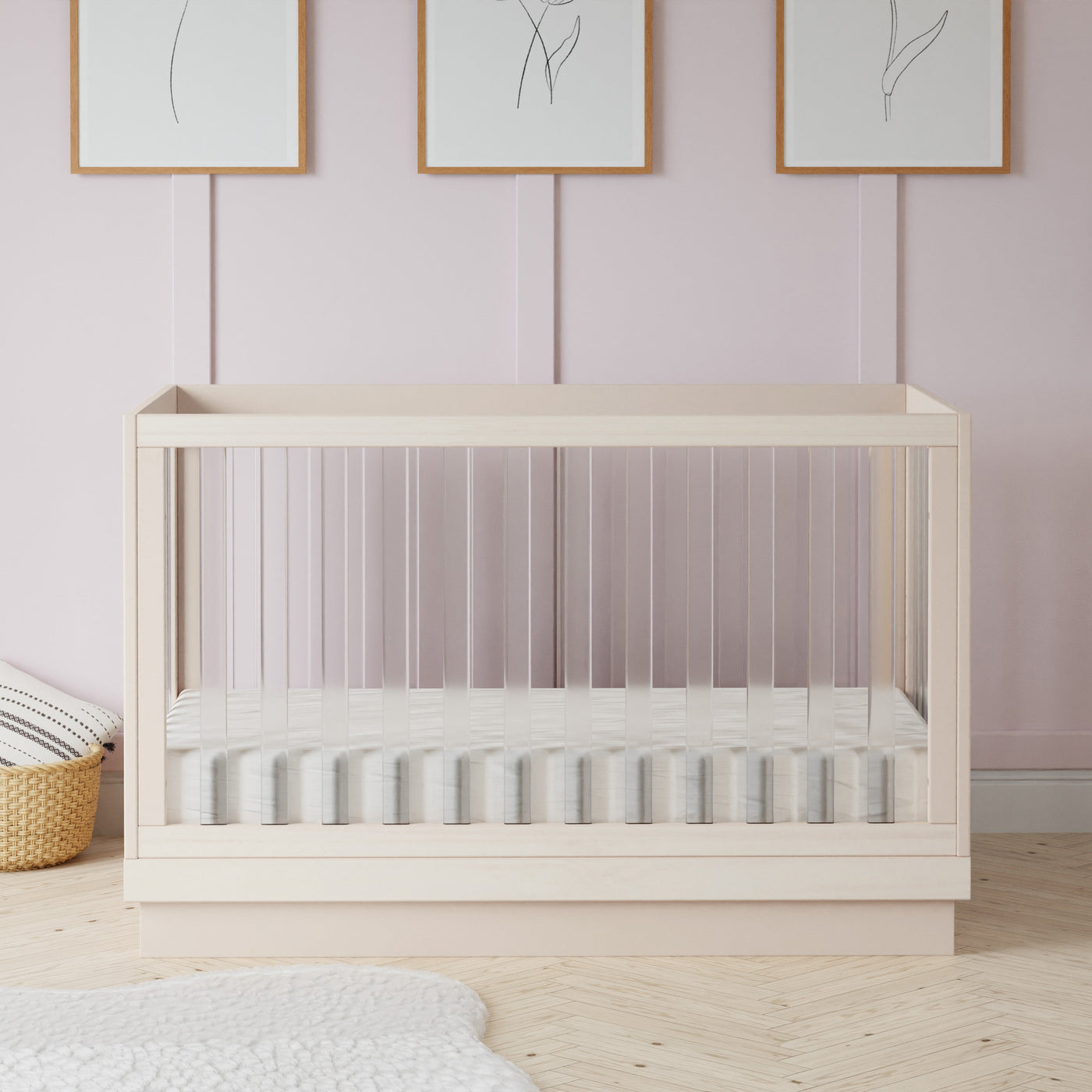 Babyletto Harlow 3-in-1 Convertible Crib with Toddler Bed Conversion Kit