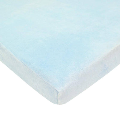 Brixy Crib Sheets Light Blue Brixy Heavenly Soft Chenille Porta-Crib Sheet