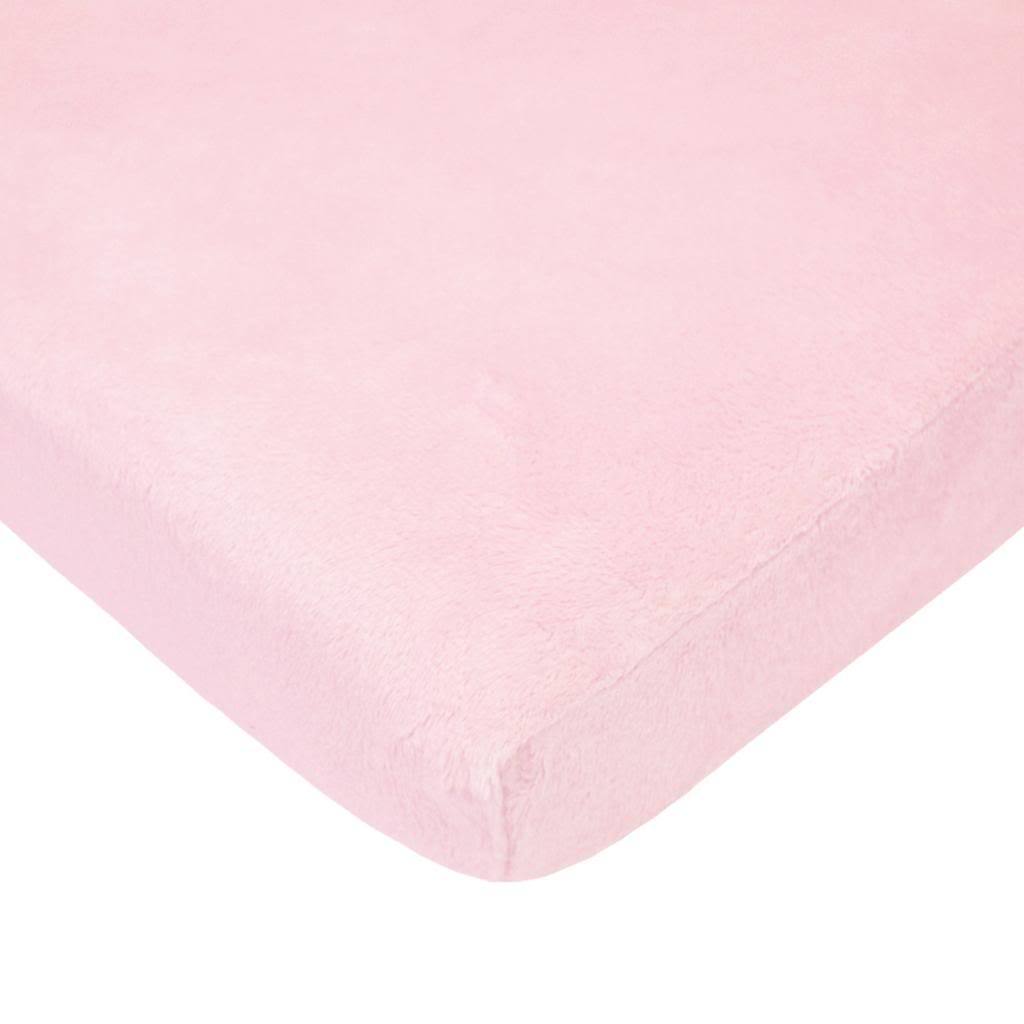 Brixy Crib Sheets Pink Brixy Heavenly Soft Chenille Porta-Crib Sheet