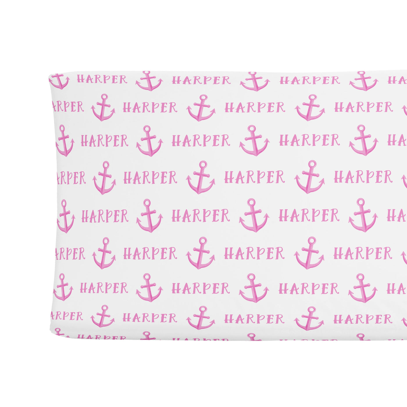 Sugar + Maple Changing Pad Cover - Anchor Pink