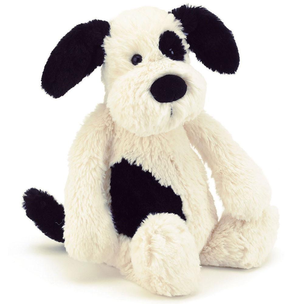 Jellycat Stuffed Animals Jellycat Bashful Black & Cream Puppy Medium