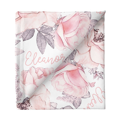 Sugar + Maple Small Stretchy Blanket - Wallpaper Floral